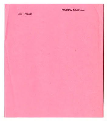 Cross Reference Memorandum