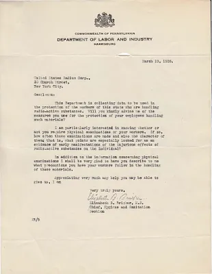 Letters Received, March 19, 1926
