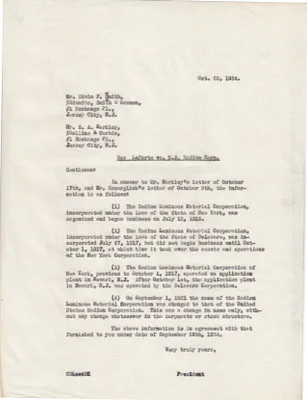 Letters Sent to Edwin F. Smith, E.A. Markley, October 25, 1934