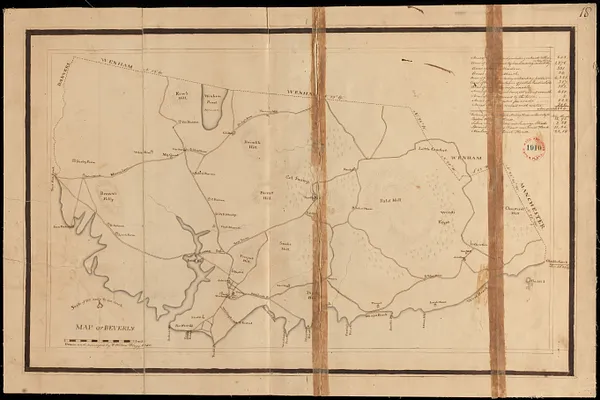 Plan of Beverly made by T. Wilson Flagg, dated 1830
