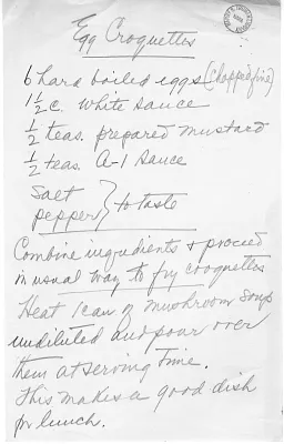 Recipe for Egg Croquettes