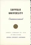 1970 Suffolk University commencement program, mid-year (all schools)