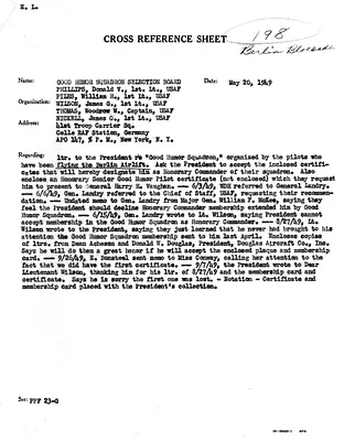 Cross Reference Memorandum
