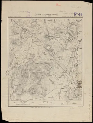 Plan de la bataille de Sadowa