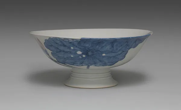 High-Footed Bowl with Lotus Pond