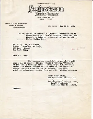 Letters Received to C.B. Lee, May 26, 1932