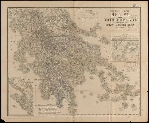 Das königreich Hellas oder Griechenland und die Republik der Sieben Ionischen Inseln (Ephtánisos)