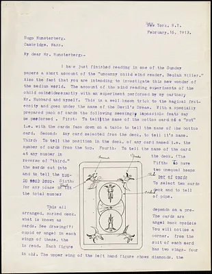 Ring, Phillip N. typed letter signed to Hugo Münsterberg, New York, 16 February 1913