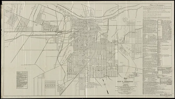 Map of the city of Savannah and vicinity