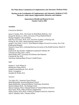 WHCCAM Minutes, October 5-6, 2000