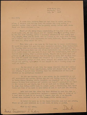 [William S. Jackson, Jr.] typed letter to Pat [Gardner Jackson], Coronado, Calif., July 14, 1927