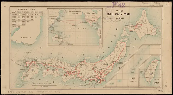 The railway map of Japan