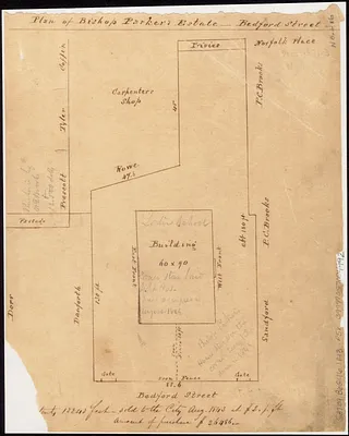 Plan of Bishop Parker's estate Bedford Street