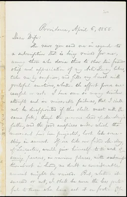 Letter from William Lloyd Garrison, Providence, [R.I.], to Helen Eliza Garrison, April 6, 1866