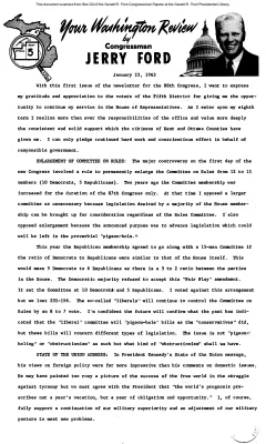 Ford Newsletter, Jan.-June 1963