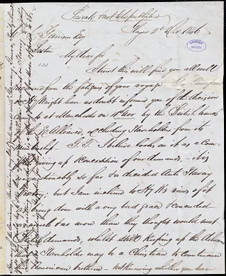 Letter from Andrew Paton, Glasgow, [Scotland], to William Lloyd Garrison, 2d Dec[ember] 1846