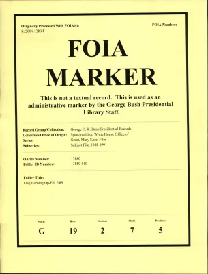 Flag Burning Op-Ed 7/89 [OA 4422]