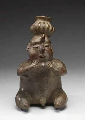 Seated Male Effigy Vessel
