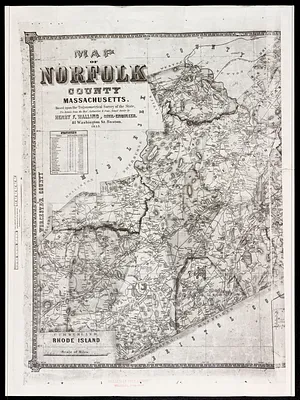 Map of Norfolk County, Massachusetts