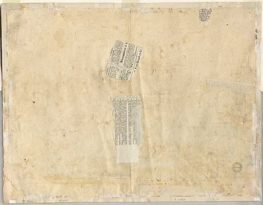 Tracing of a Fountain from Recto and Sketches of Two Faces (verso)