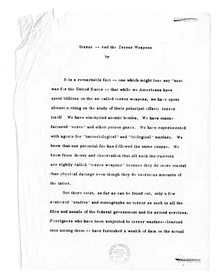Report, "Terror - And the Terror Weapons"