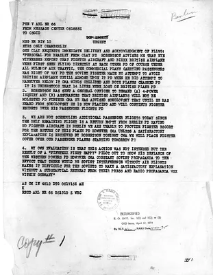 Message from General Lucius Clay