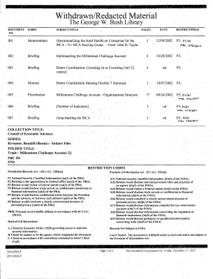 Trade: Millennium Challenge Account [2]