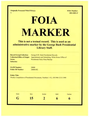 Weekly Compilation of Presidential Documents, Numbers 1-52, 1/8/1990-12/31/1990