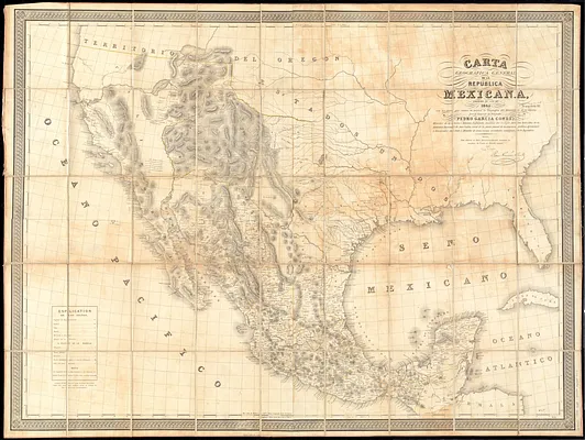 Carta geografica general de la republica Mexicana