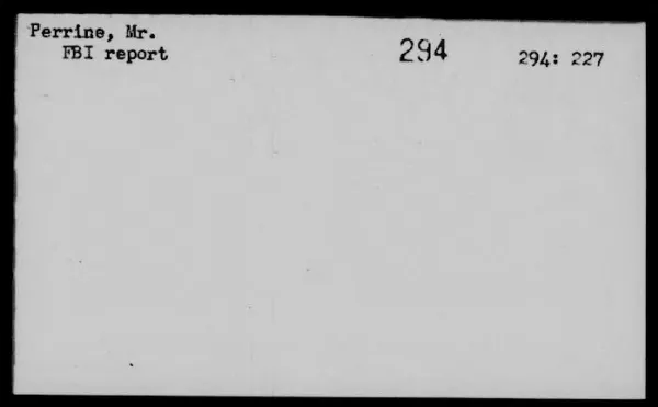 Perrine, Mr. - Post-War Planning