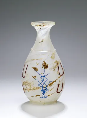 Bottle with Colored Glass Trails (""Snake-Threads"")