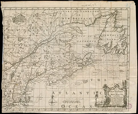 A map of New England, and Nova Scotia
