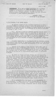 Press Release, Statement by the President