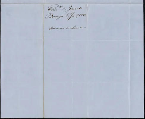Edward D. Jewett to George Coffin, 22 January 1850