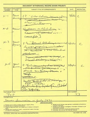 News Summaries - July 1971 [1 of 2]