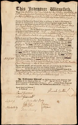 Hanna [Hannah] Barry indentured to apprentice with Hannah Oulton of Falmouth, 4 November 1769