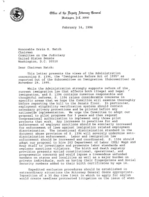 Immigration Bill S. 1394 [2]