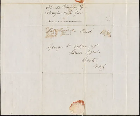 Charles Whitman to George Coffin, 31 January 1833