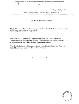 Nelson Rockefeller's Schedule