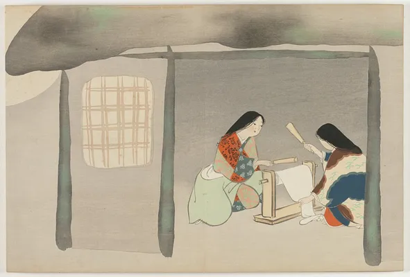 Flowers of a Hundred Worlds (Momoyogusa): Fulling Silk (Uchiginu)