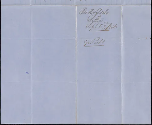 Fisk and Dale to W. A. Harrington, 23 September 1856
