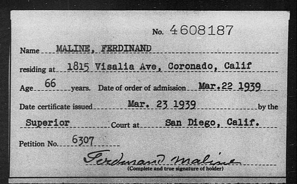 Maline, Ferdinand - 1939