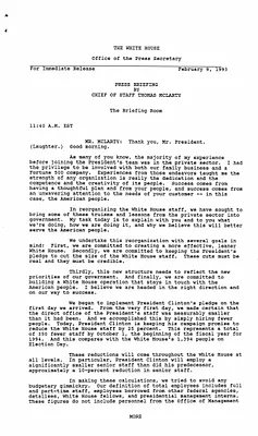 Clinton - Streamline Government