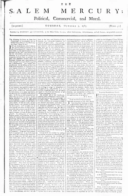 The Salem Mercury: Political, Commercial, and Moral