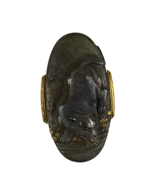 Kashira with Tiger and Stream