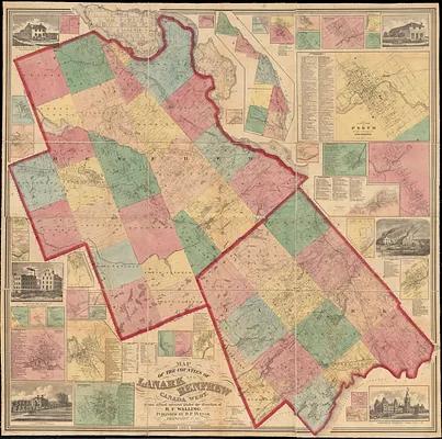 Map of the counties of Lanark and Renfrew, Canada West