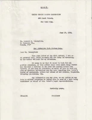 Letters Sent to Leonard J. Emmerglick, June 17, 1935