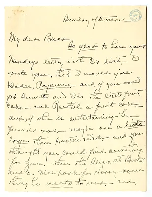 Letter from Madge Gates Wallace to Bess W. Truman