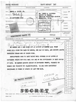 Telegram from Edwin A. Locke, Jr. to James A. Jacobson