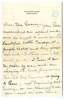 Letter from Madge Gates Wallace to Victoria Geaney